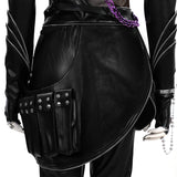 Deluxe Kpop Demon Hunters Rumi Combat Cosplay Costume Black Leather Halloween Suit Becostume