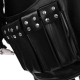 Deluxe Kpop Demon Hunters Rumi Combat Cosplay Costume Black Leather Halloween Suit Becostume