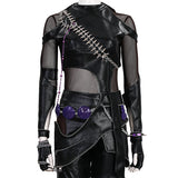 Deluxe Kpop Demon Hunters Zoey Combat Cosplay Costume Black Leather Halloween Suit Becostume