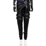 Deluxe Kpop Demon Hunters Zoey Combat Cosplay Costume Black Leather Halloween Suit Becostume