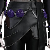 Deluxe Kpop Demon Hunters Zoey Combat Cosplay Costume Black Leather Halloween Suit Becostume