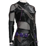 Deluxe Kpop Demon Hunters Zoey Combat Cosplay Costume Black Leather Halloween Suit Becostume