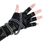 Deluxe Kpop Demon Hunters Zoey Combat Cosplay Costume Black Leather Halloween Suit Becostume