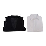 Doctor Who 12th Dark Black Vest with White French Shirt Cosplay Costume BEcostume