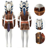 Girls Ahsoka Tano Costume Tales of the Jedi Ahsoka Halloween Cosplay Suit Kids BEcostume