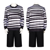 Wednesday The Addams Family Wednesday's Brother Pugsley Addams Striped Cosplay Costume Becostume