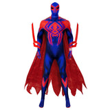 New Miguel O Hara Costume With Cloak Spiderman 2099 Suit Halloween Cosplay Bodysuit