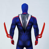 New Miguel O Hara Costume With Cloak Spiderman 2099 Suit Halloween Cosplay Bodysuit