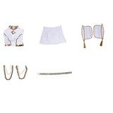 Kids Kpop Demon Hunters Zoey Kids White Stage Dance Leather Outfit Halloween BEcostume