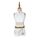 Kids Kpop Demon Hunters Rumi Kids White Stage Dance Leather Outfit Halloween BEcostume