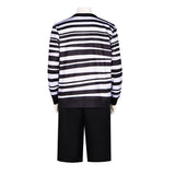 Wednesday The Addams Family Wednesday's Brother Pugsley Addams Striped Cosplay Costume Becostume