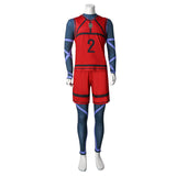 Blue Lock Red Jersey Bluelock Jersey Football Uniform Anime Sportswear Becostume