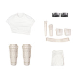 Star Wars Padme Amidala White Cosplay Costume Attack of the Clones Hallwoeen Outfit Becostume