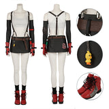 Final Fantasy VII Remake Tifa Cosplay Costumes Game Red Version Suit