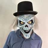 Hatbox Ghost Mask Haunted Mansion Hatbox Ghost Halloween Costume with Hat
