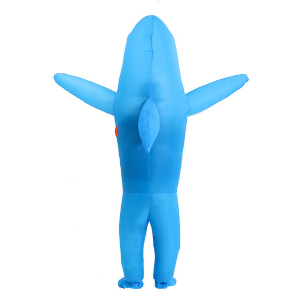 Inflatable Shark Costume Kids Adults Halloween Funny Blow Up Inflatabl ...