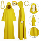 Shadow Wizard Money Gang Costume Robe with Hooded Yellow Halloween Cloak BEcostume