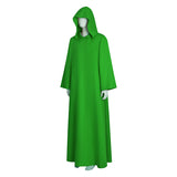 Shadow Wizard Money Gang Costume Robe with Hooded Green Halloween Cloak BEcostume