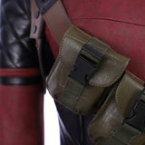 Lady Deadpool Cosplay Costume Red Leather Bodysuit Halloween Party Suit