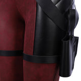 Lady Deadpool Cosplay Costume Red Leather Bodysuit Halloween Party Suit