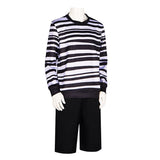 Wednesday The Addams Family Wednesday's Brother Pugsley Addams Striped Cosplay Costume Becostume