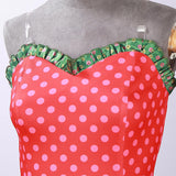 Martha May Whovier Cosplay Costume Christmas Grinch Dress Earrings Necklace Christmas Party Suit