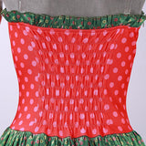 Martha May Whovier Cosplay Costume Christmas Grinch Dress Earrings Necklace Christmas Party Suit