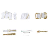 Kids Kpop Demon Hunters Mira Kids White Stage Dance Leather Outfit Halloween BEcostume