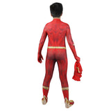 The Flash Barry Allen Cosplay Costume Superhero Flashpoint Jumpsuit For Kids Halloween Suit