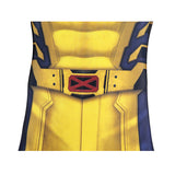 Movie Deadpool 3 Wolverine Yellow Suit Superhero Hugh Jackman Wolverine Cosplay Costume