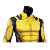 Movie Deadpool 3 Wolverine Yellow Suit Superhero Hugh Jackman Wolverine Cosplay Costume