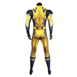 Movie Deadpool 3 Wolverine Yellow Suit Superhero Hugh Jackman Wolverine Cosplay Costume