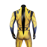 Movie Deadpool 3 Wolverine Yellow Suit Superhero Hugh Jackman Wolverine Cosplay Costume