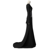 Morticia Addams Dress 2022 Wednesday Sexy Morticia Black Dress for Halloween Becostume