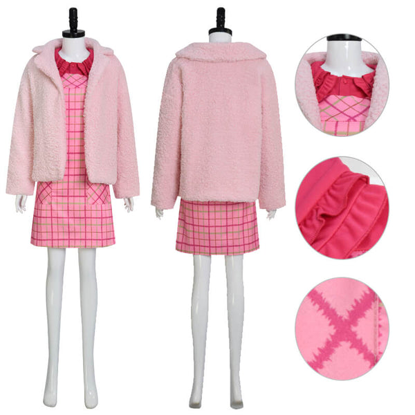 Wednesday Enid Pink Dress Wednesday Addams Cosplay Adults Enid