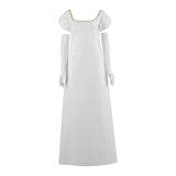 Bridgerton Season 2 Daphne Bridgerton Cosplay Costume White Dress Halloween Carnival Suit
