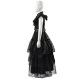 Girls Wednesday Addams Dress Wednesday Black Dress Dance Cosplay Outfit Becostume
