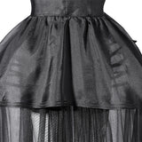 Deluxe Wednesday Season 2 Wednesday Black Dance Mesh Dress Cosplay Costume Becostume