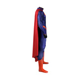 DC The New 52 Superman Clark Kent Superhero Cosplay Costume Print Jumpsuit Cloak Becostume