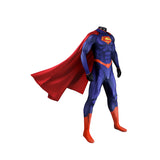 DC The New 52 Superman Clark Kent Superhero Cosplay Costume Print Jumpsuit Cloak Becostume