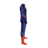 DC The New 52 Superman Clark Kent Superhero Cosplay Costume Print Jumpsuit Cloak Becostume