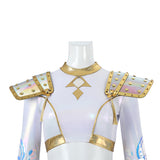 Kpop Demon Hunters Zoey Stage Performance White Dance Costume Halloween Suit Becostume