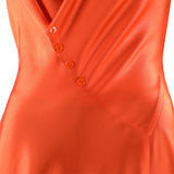 The Bride 2026 Movie Ada Cosplay Costume Orange Satin Dress Halloween Outfit Becostume