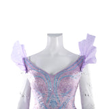 Wicked Witch 2 Glinda Purple Cosplay Costume Halloween Dress Suit BEcostume