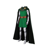Fantastic Four Doctor Doom Cosplay Costume Halloween Green Jumpsuit Outfit Becostume