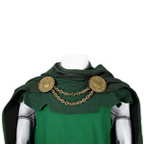 Fantastic Four Doctor Doom Cosplay Costume Halloween Green Jumpsuit Outfit Becostume