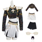 Kpop Demon Hunters Zoey Cosplay Costume Golden Black Dance Outfit Kids Adult Becostume