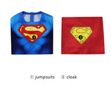 Kids Superman 1978 moive Christopher Reeve Clark Kent Cosplay Costume Halloween Suit Becostume