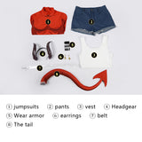 Dispatch Malevola Cosplay Costume Red Jumpsuit Halloween Female Outfit Becostume