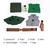 Fantastic Four Doctor Doom Cosplay Costume Halloween Green Jumpsuit Outfit Becostume